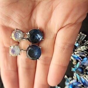 INC international concepts blue crystal earrings